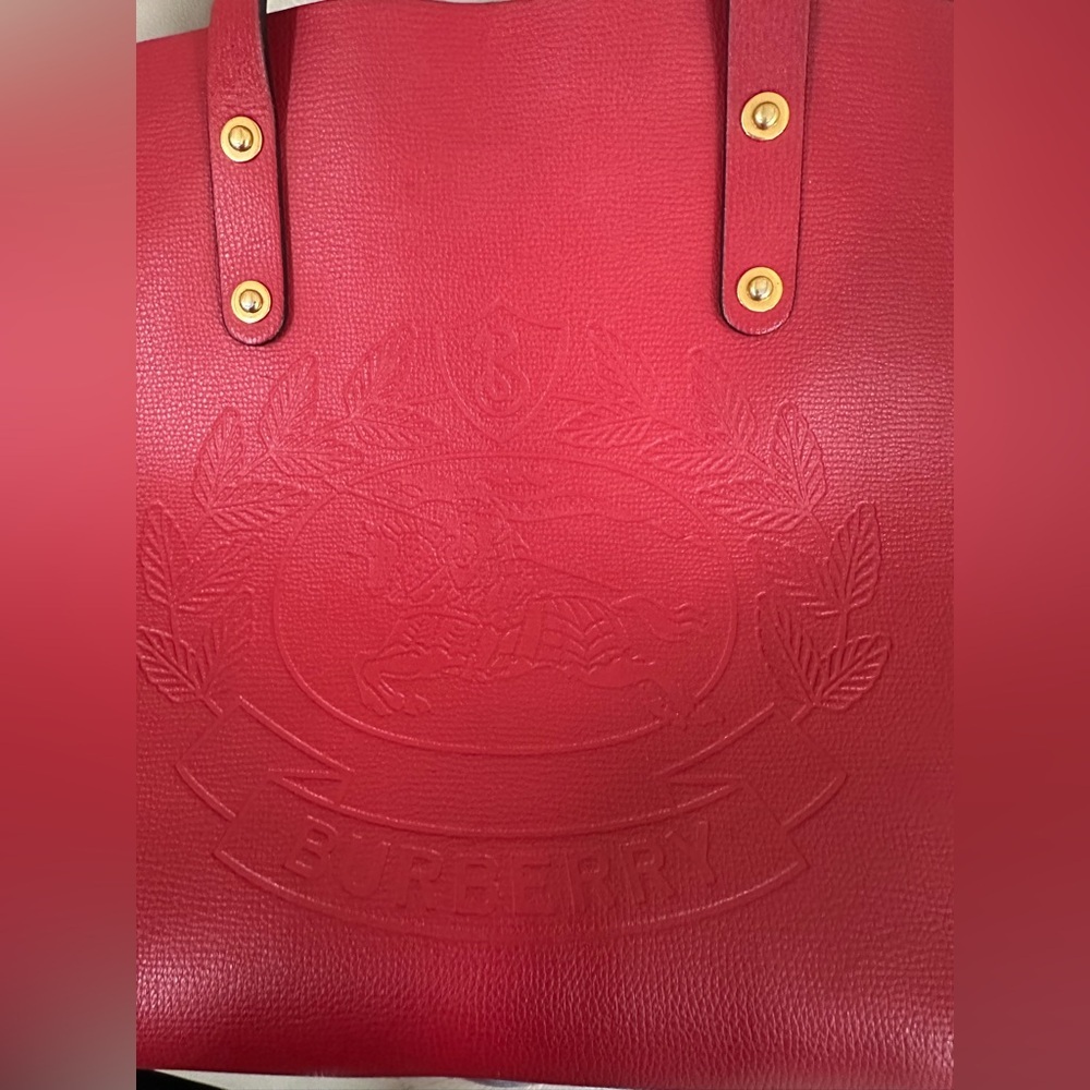 Burberry Red Tote - Picture 2 of 13